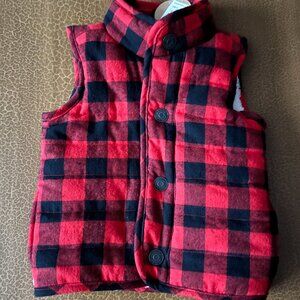 Mudpie baby vest - buffalo check - Small 12 - 18 month NWT